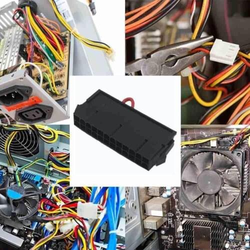 24 Pin Power Supply Jump Start Connector Computer Power Cooling Tester Adaptor For Water 24pin System Meter Supply G2Z7