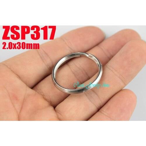 30mm stainless steel rhombus style key-ring Key Chain jewelry Split Key Rings DIY accessories parts 100pcs ZSP317