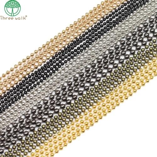 5m/lot 1.5mm DIY Metal Ball Bead Chains Ketting Kettingen Bulk Bulk Iron Chains For Jewelry Accessories