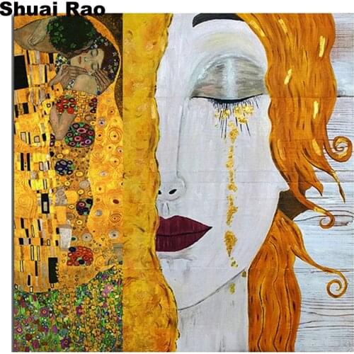 Gustav Klimt Golden Tears and Kisses 5d diy full diamond painting square drill mosaic Diamond Embroidery full round diamonds