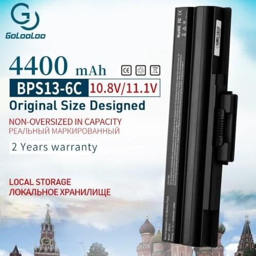 Golooloo 4400 mAh New Battery for Sony BPS13/B BPS13/Q VGP-BPS13B/B VGP-BPS13A/B VGN-AW71JB VGN-AW80NS VGN-AW82DS