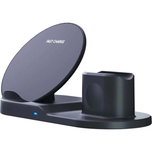 3 in 1 Qi Wireless Charger Dock Station for iPhone Airpods 10W Wireless Charger Induction Charger Fast Charging Station