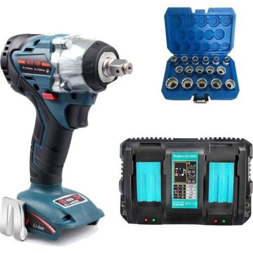18V Li-ion Cordless Brushless Impact Wrench Tools With 16pcs Tools Sockets Portable Home DIY Tools