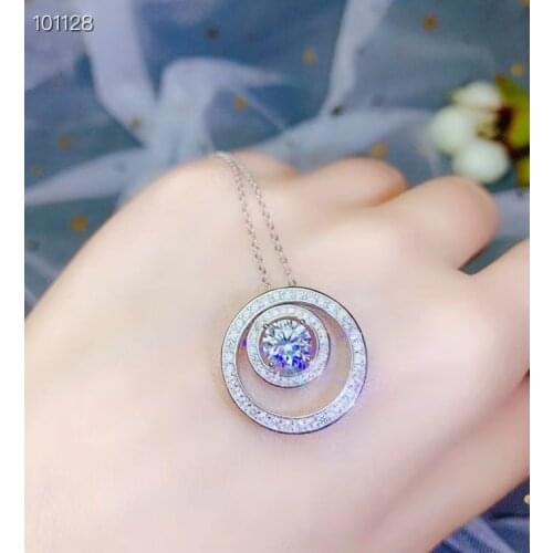 Pouring shiny moisanite gemstone necklace women silver necklace jewelry 925 sterling silver birthday gift New year memento