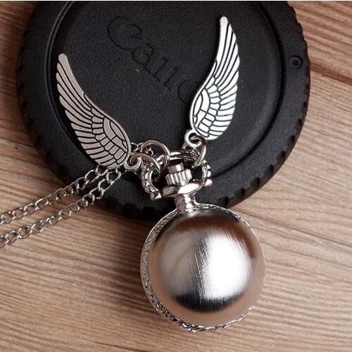 Harrys Golden Wings Snitch Toy Watch Small Ball Quartz Pocket Watch Necklace Balls Snitch Clock Toys Children Kids Gifts