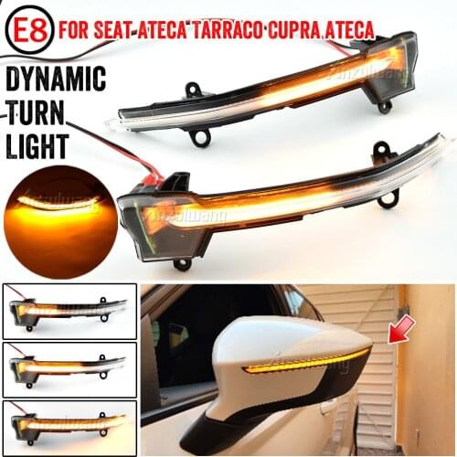 Dynamic LED Turn Signal Blinker for Seat Ateca 5D 2016 2017 2018 2019 FR car Side Mirror Indicator light Tarraco