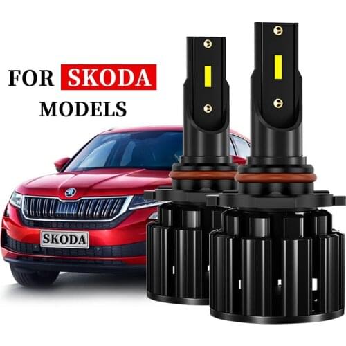 For skoda octavia 2 3 a7 a5 superb 2 3 rapid fabia yeti karoq High Beam Low Beam Headlight Bulbs Led Fog Light H1 H7 H11 H4 9004