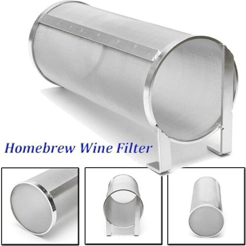 Stainless Steel Hop Spider Strainer Home Brew Beer Pellet Hop Filter Cartridge 100x255mm 400 Micron Filtering For Brew Kettle