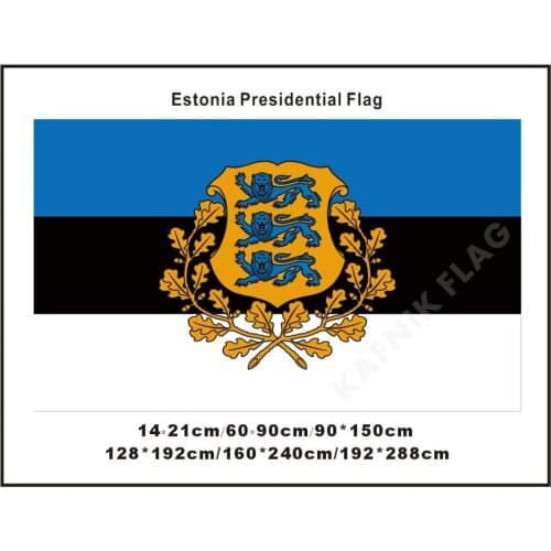 KAFNIK,Estonia Presidential Flag 14*21cm/60*90cm/150X90cm (3x5FT) /192*288cm High Quality Banner for home decoration