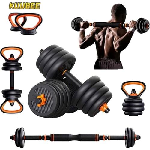 40KG Fitness dumbbell Weight Plates Home Gym Workout Comfortable Barbell Kettlebell Dumbbell set