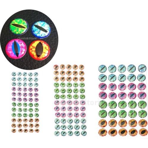 40/60Pcs Fishing Lure Eyes 4D Holographic Eyes Fly Tying Material Jigs Crafts DIY Fish Eyes Fishing Lure Making Tool Mixed Color