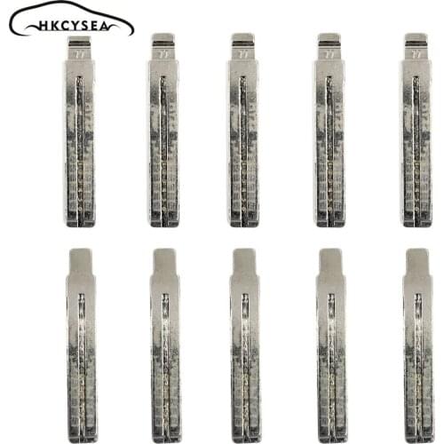 HKCYSEA NO. 77 Engraved Line Lishi 2 in 1 Blank Scale Shearing Teeth Uncut Key Blade 77# HY22 for Hyundai ix35 for Kia Sportage