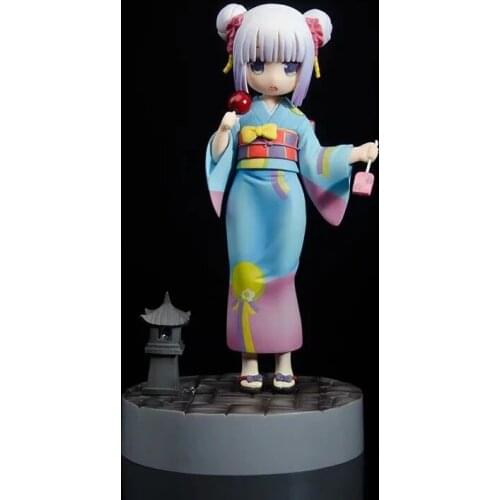 Anime Miss Kobayashis Dragon Maid Kanna Kamui Apple Candy Kimono Yukata Ver. 18cm PVC Figure Model Statues New With Box