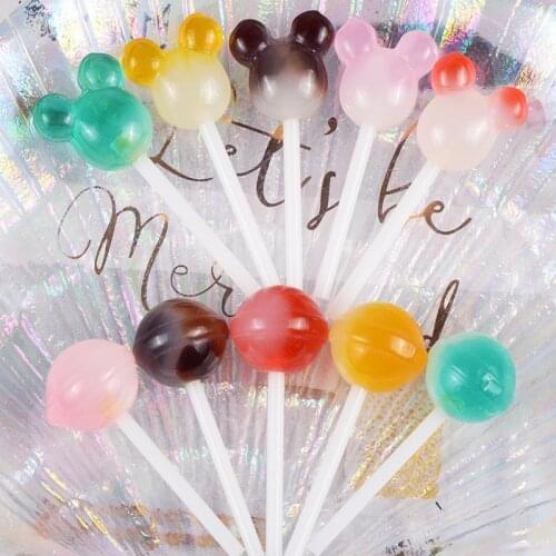 10Pcs Resin Cute Simulated Lollipop Charms Colorful Candy Pendant Accessories For Making Earrings Necklace KeyChain DIY Jewelry