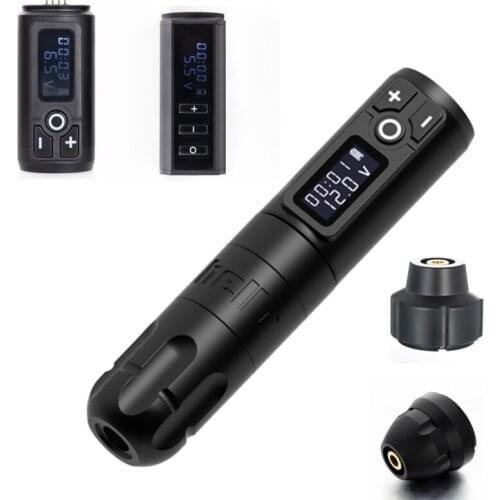 2021 New Wireless Tattoo Machine Pen Brush Coreless Motor Strong Quiet With Fast Charging Battery RCA Adapter Kit Free Shipping