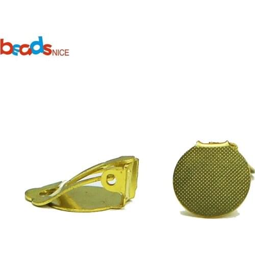 Beadsnice Brass Clip On Earring for DIY Jewelry Making Earring Finding Components Wholesale Jewelry ID23700