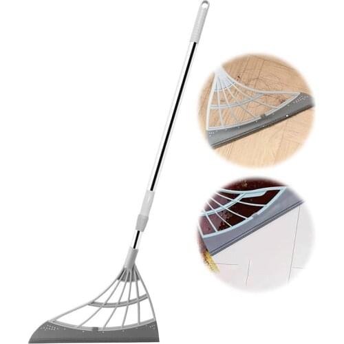 New multifunctional magic broom bathroom wiper to remove dirt and hair silicone mop can sweep water adjustable scraper