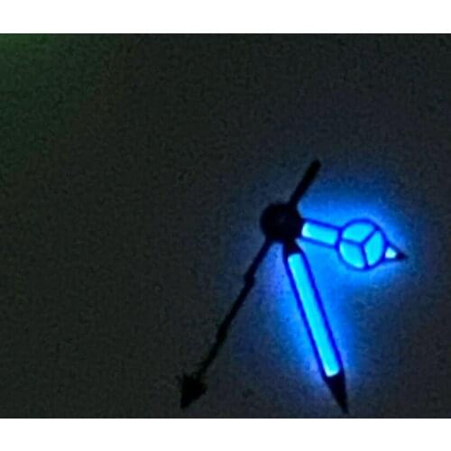 New Automatic Blue Luminous Steel Watch Hand Flash Second Needle fit NH35A NH36A MIYOTA 8215 MINGZHU 2813