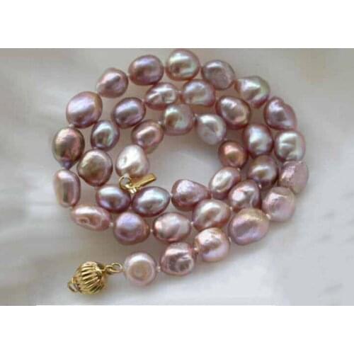17" 8-9mm lavender baroque freshwater pearl necklace