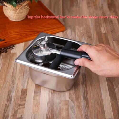 Stainless Steel Coffee Powder Residue Knock Box Coffee Grounds Grind Bucket