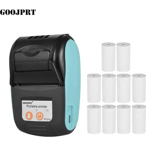Portable принтер PT-210 Portable Thermal Printer Handheld 58mm Receipt Printer for Retail Stores Restaurants Factories Logistics