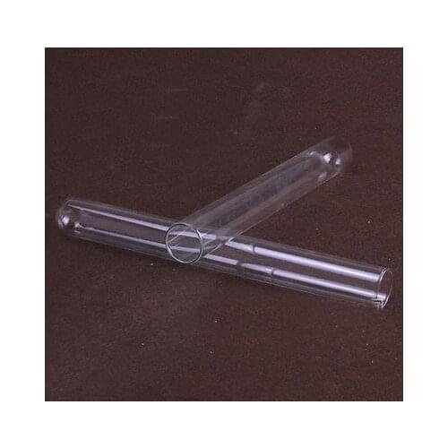 LOT 10 13x100mm Glass Round bottom Heavy wall Flat mouth Test Tube for Chemistry Laboratory