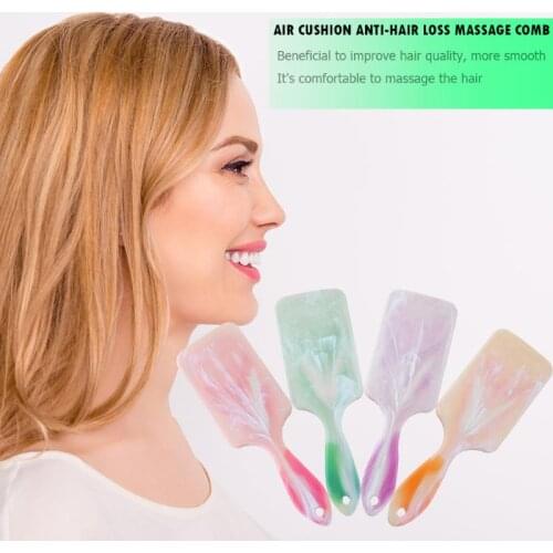 Professional Square Marble Hair Comb Scalp Massage Health Care Hairbrush