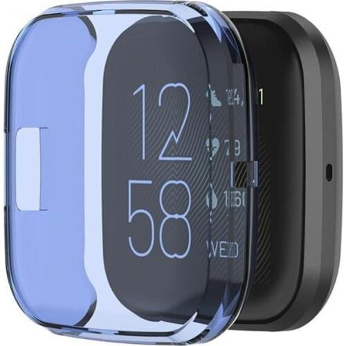 Bluelans All Coverage Transparent Anti-Scratch Watch Protective Case Cover for Versa 2