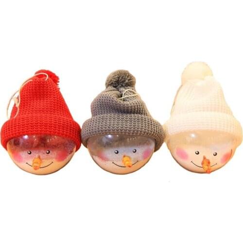 Christmas Decorations Snowman Ball Creative Doll Pendant Christmas Decor Kids Plastic Christmas Decorations
