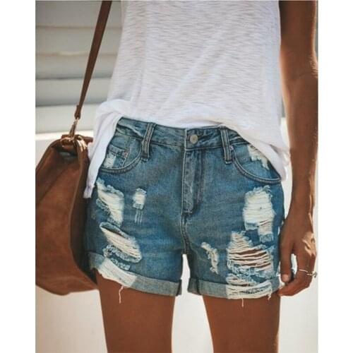 High Waist Ripped Denim Shorts Wide-leg Loose Irregular A-line Shorts Female Summer and Autumn 2021 New Sexy Hot Pants