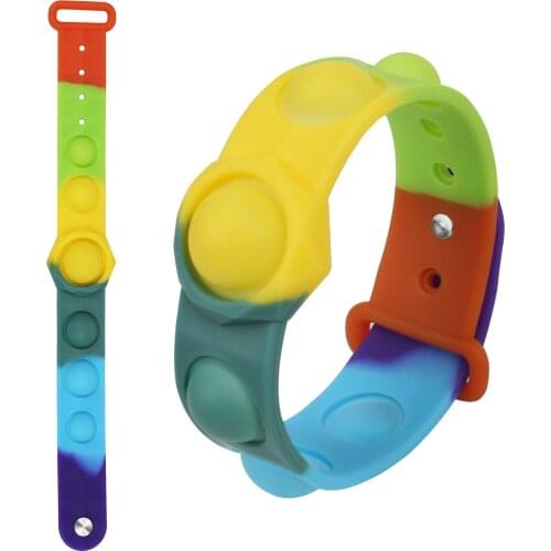 Wedding Souvenirs Push Bubble Bracelet Silicone Wristband Stress Relief Hand Fidget Bracelet Childrens Stress Relief Toys