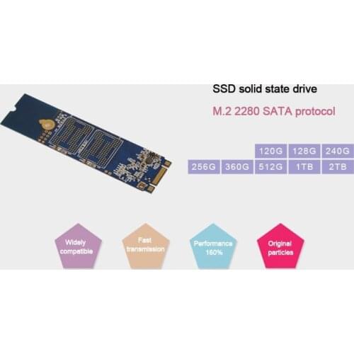 M.2 2280 SATA III 6Gbps SSD Solid State Drive Internal Slim Hard Disk HDD High Performance 500Mbps Speed for Notebook