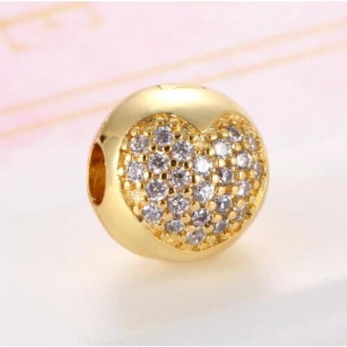 S925 Bead DIY Jewelry Love Of My Life Clips Stoppers Charm fit Lady Bracelets Bangle Shine & Clear CZ