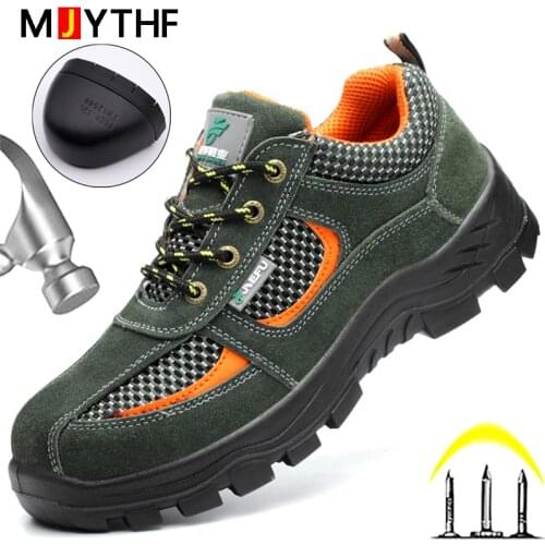 High Quality Industrial Shoes Work Boots Protective Shoes Puncture-Proof Safety Shoes Man Work Sneakers Construction Work Shoes