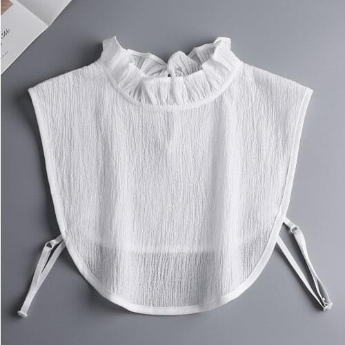 High Quality Neckstand Fake Collar Tie Women Solid Color Detachable False Collars Ladies Detachable Collars Decorative