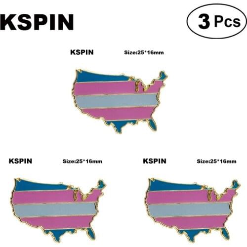 Transgender Pride U.S.A Map Badge Lapel Pin Brooches Pins Flag badge Brooch Badges