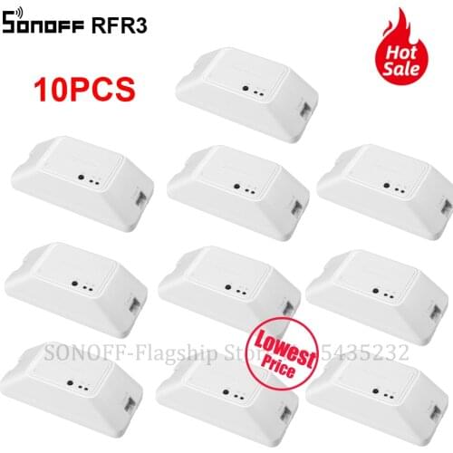 10PCS Itead SONOFF RFR3 R3 RF Light Switch DIY Wifi Switch Module 433MHZ eWelink APP Remote Control Alexa/Google Smart Home