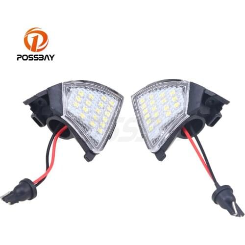 POSSBAY 1 Pair White Bright Car Mirror LED Light Lamps Bulb For VW GOLF5 Error Free Clearance Lights