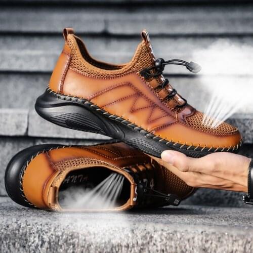 2021 Hot Sale Mens Casual Shoes Leather Mens Moccasins Outdoor Mens Platform Shoes Lightweight Mens Shoes Zapatillas Hombre