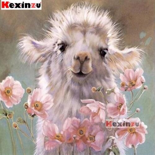 5d diy diamond painting full square round drill,cross stitch Alpaca animal pictures,3d cross stitch,diamond mosaic,home Decor