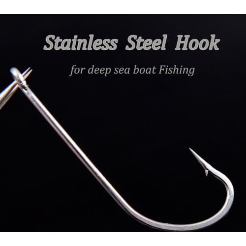 7/0 8/0 9/0 10/0 Stainless Steel Long Shank Hook Big Size Trolling Jig Single Hook Octopus Lure Rigging Hook Spares