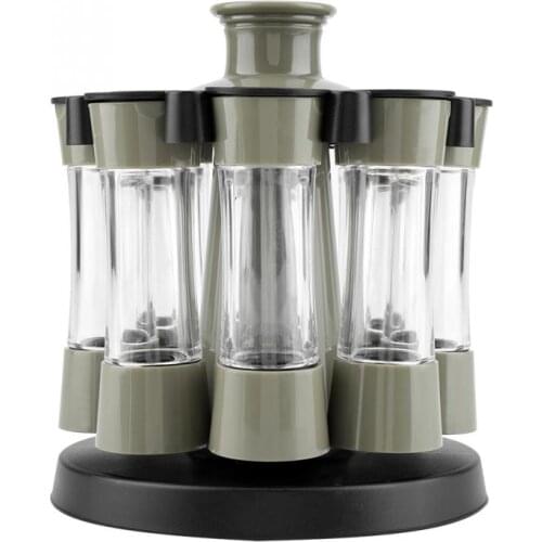 8pcs/ Set Spice Bottle Jar Cruet Salt Pepper and Spices Kitchen Tools Salt Condiment Cruet Storage Box Containers