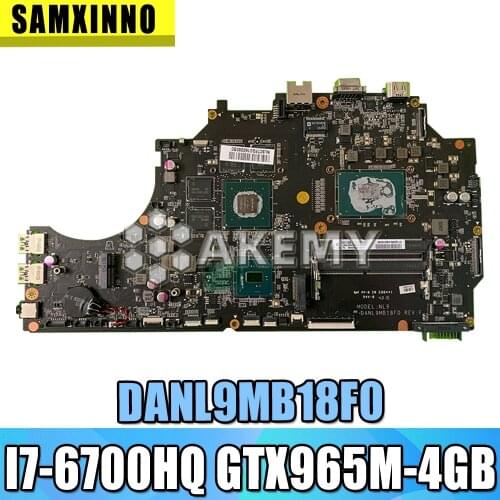 DANL9MB18F0 Laptop motherboard for ThundeRobot 911M original mainboard I7-6700HQ GTX965M-4GB