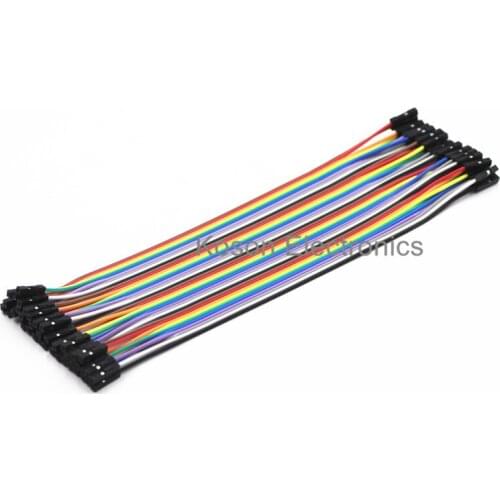 1 Row 40pcs dupont cable jumper wire dupont line female to female dupont line 20cm 1P-1P for arduino