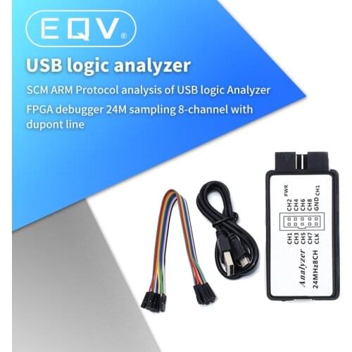 USB Logic Analyzer 24MHz 8 Channel 24M/seconds Logic Analyzer Debugger For ARM FPGA Logic Analyzer Logic 24M 8CH