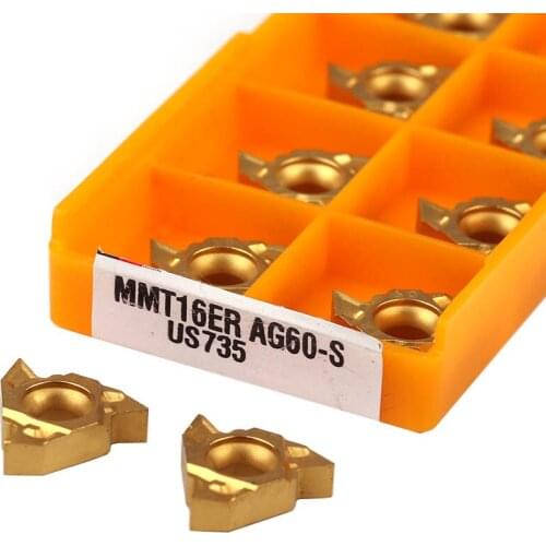 MMT16ER AG60-S VP15TF 100% Original Threading Inserts CNC Metal Crimping Lathe Tool Carbide Blades Stainless Steel Turning Tools