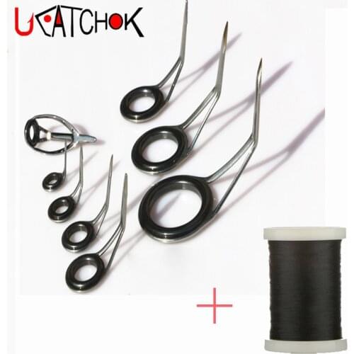 9-10pcs/kit DIY Spinning Rod Guides Combo updated enhanced version outlet stainless steel bracket DIY Rod guide ring accessory