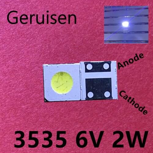 2W 6V 3535 TV Backlight LED SMD Diodes Cool White LCD TV Backlight Televisao TV Backlit Diod Lamp Repair Application 1000PCS