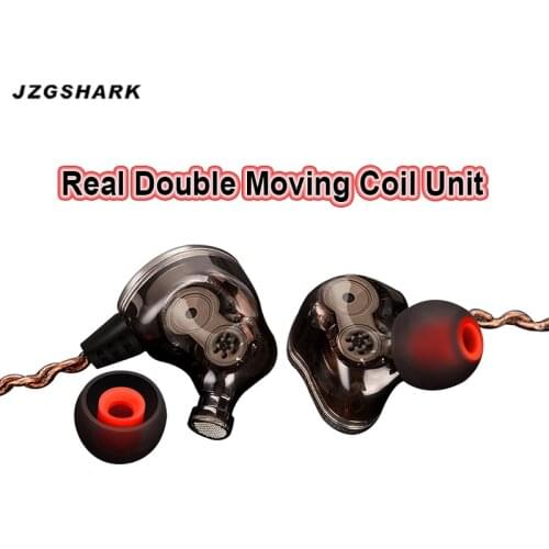 Dual Drive Stereo HiFi Wired Earphone In-ear Sport Running Headset Earbuds For iPhone Huawei Xiaomi Google Samsung with Mic 2019