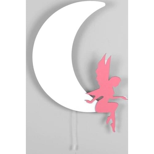 Fairy Moon Night Light Fairy Decor Wall Lamp Gift for Boys Bedside Decor Daughter Room Decoration Kids Room Furniture